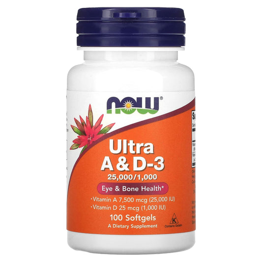 NOW Foods, Ultra A & D3, 100 Softgels - Image 1