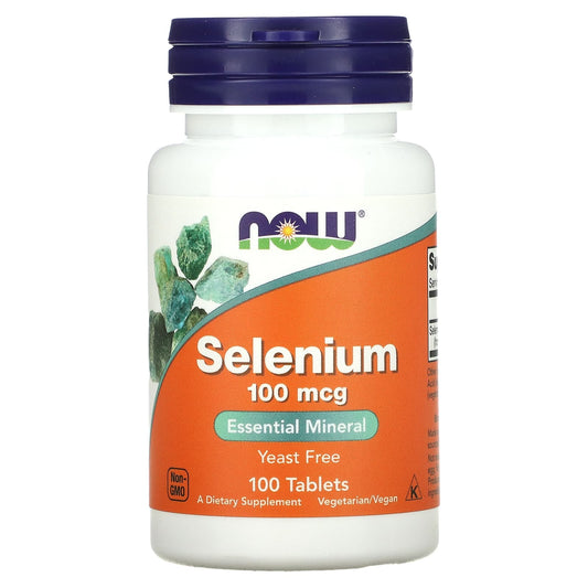 NOW Foods, Selenium, 100 mcg, 100 Tablets - Image 1