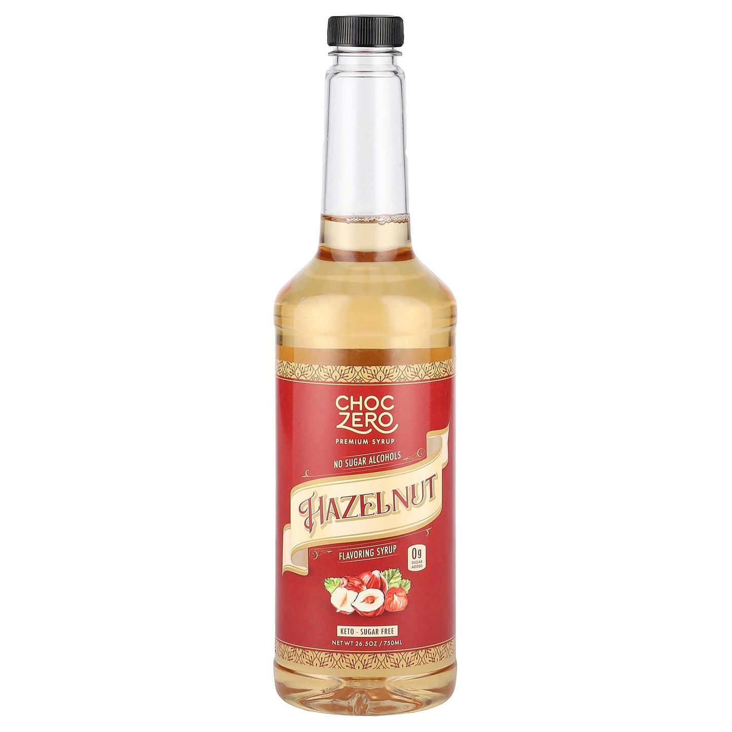 ChocZero Hazelnut Sugar Free Syrup, 26.5 oz - Image 1