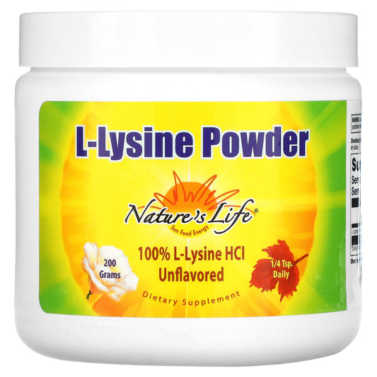 Nature's Life, L-Lysine Powder, Unflavored, 200 g - Image 1