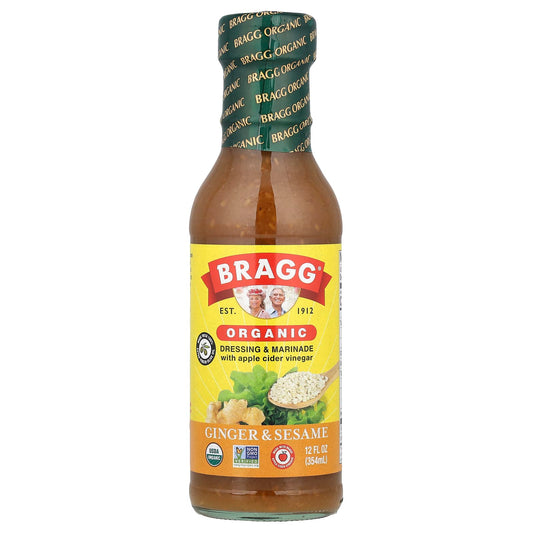 Bragg Organic Dressing & Marinade with Apple Cider Vinegar & Ginger, 12 fl oz - Image 1