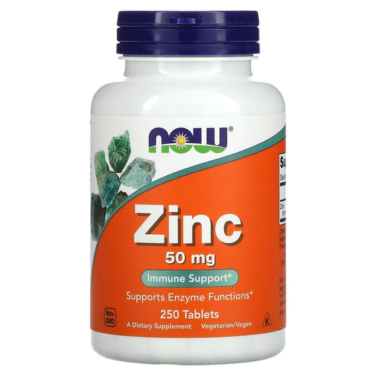 NOW Foods, Zinc, 50 mg, 250 Tablets - Image 1