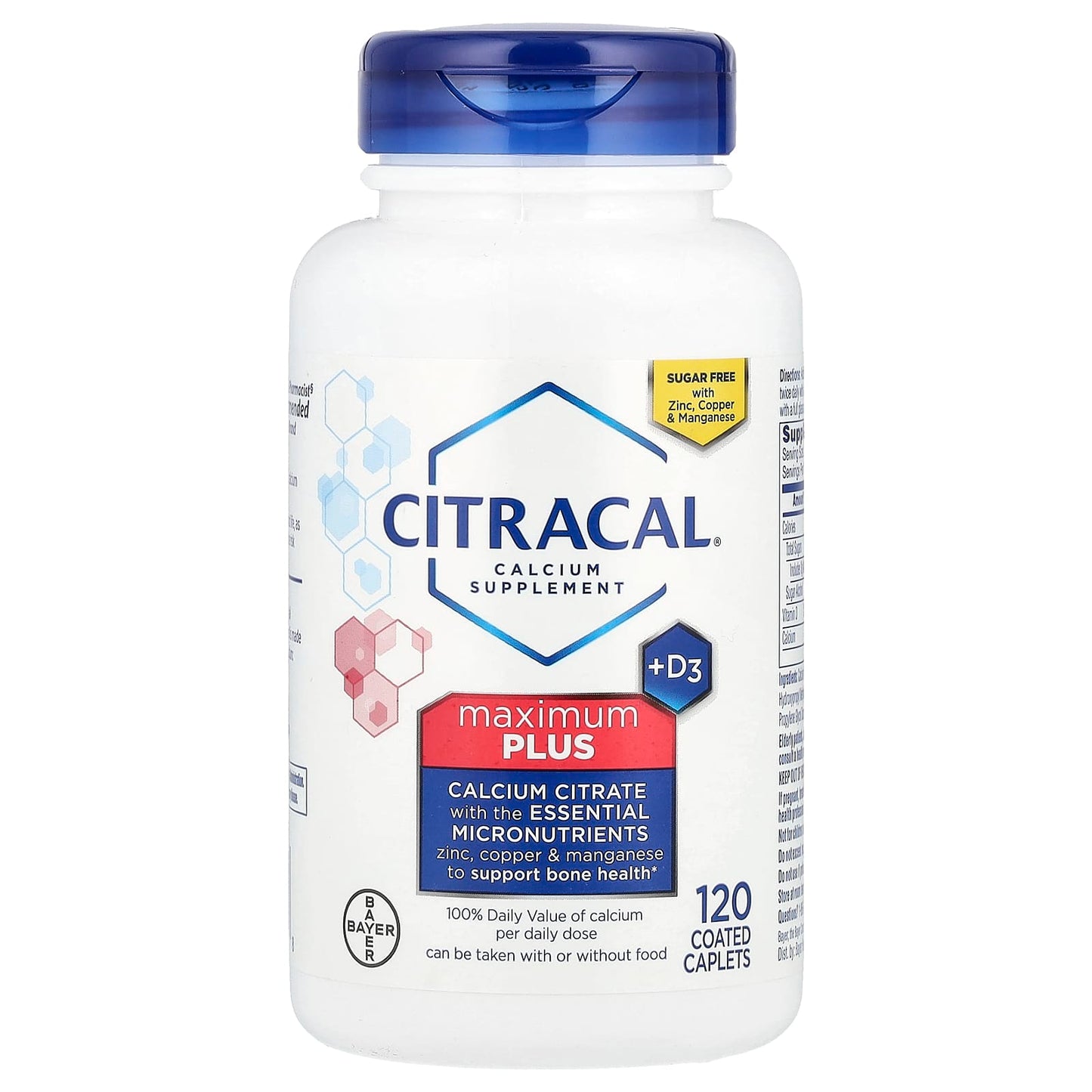 Citracal Maximum Plus Calcium Supplement with Vitamin D3 - 120 Caplets - Image 1