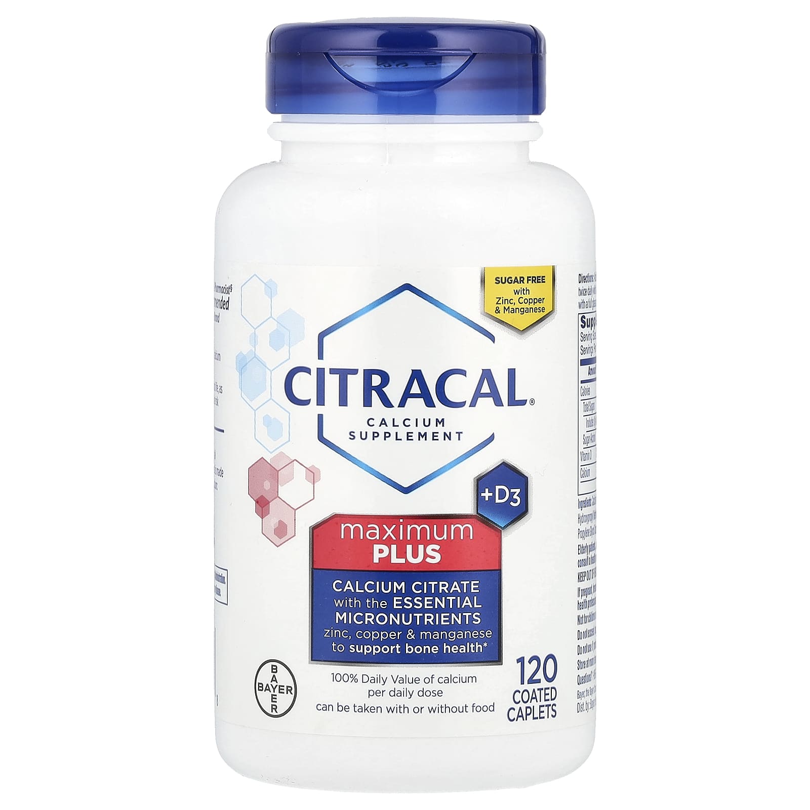 Citracal Maximum Plus Calcium Supplement with Vitamin D3 - 120 Caplets - Image 1