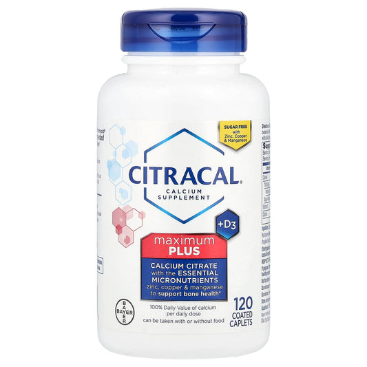 Citracal Maximum Plus Calcium Supplement with Vitamin D3 - 120 Caplets - Image 1