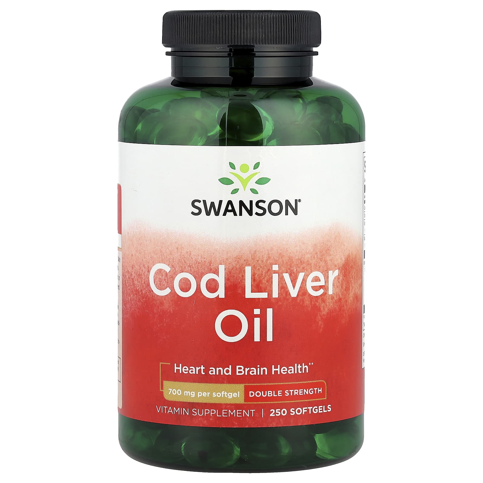 Swanson, Cod Liver Oil, Double Strength, 250 Softgels - Image 1