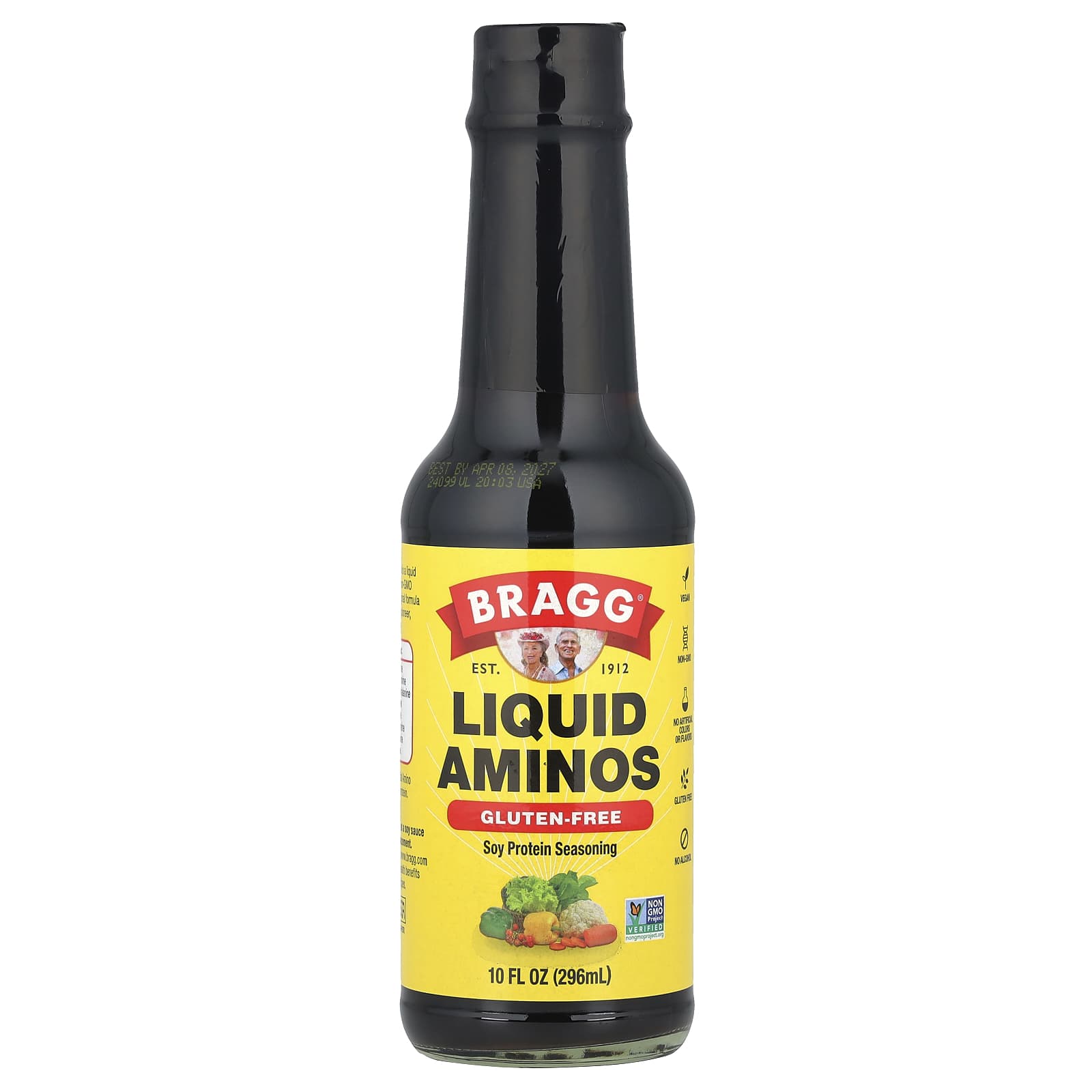 Bragg Liquid Aminos Soy Protein Seasoning 10 fl oz, Gluten Free, Vegan - Image 1