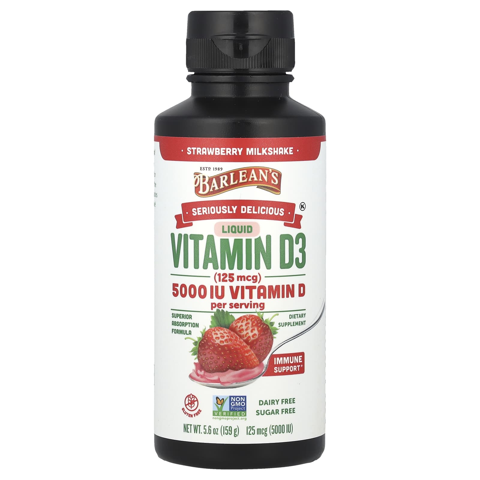 Boost Your Immune System with Delicious Strawberry Vitamin D3 by Barleans - Image 1