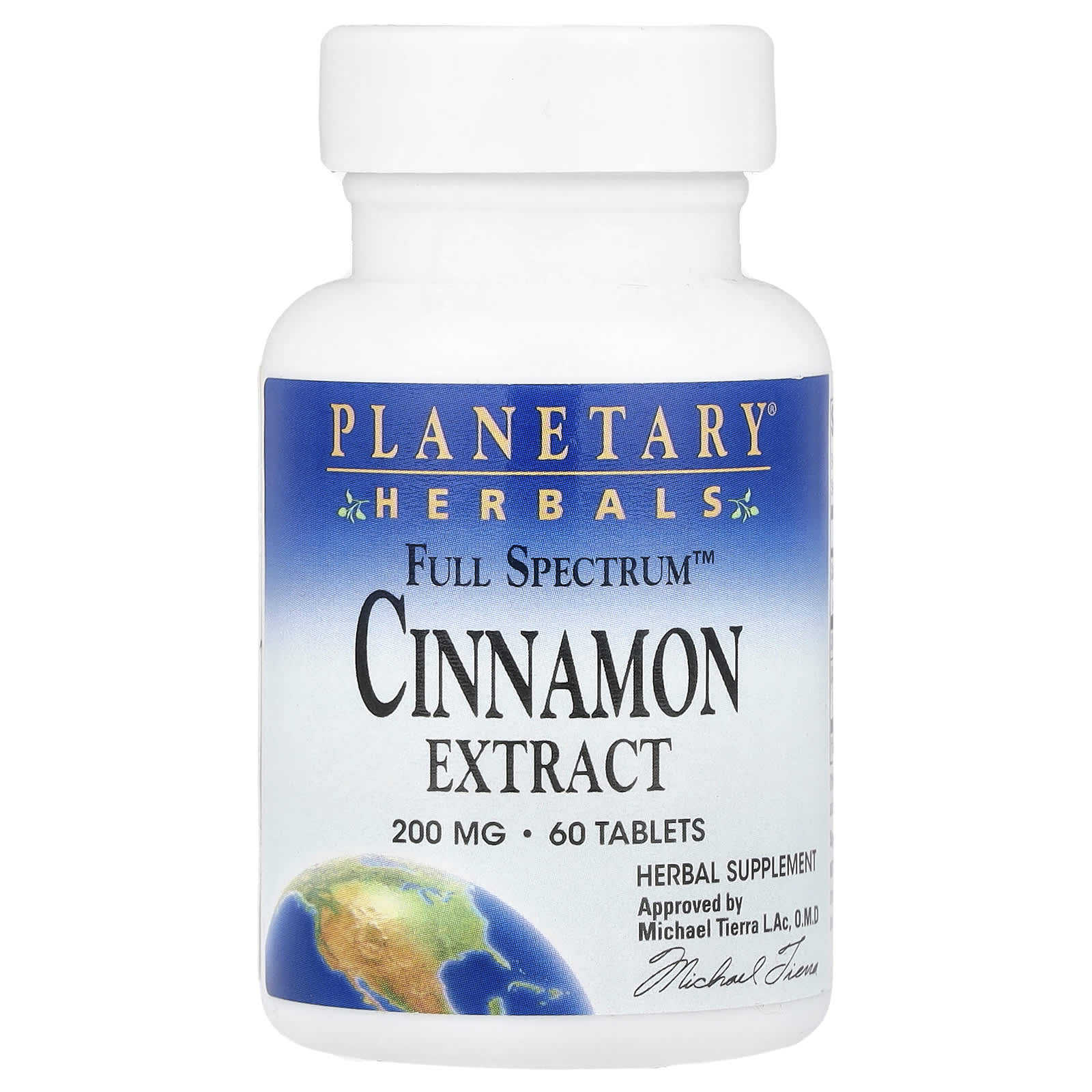 Planetary Herbals, Full Spectrum™ Cinnamon Extract, 60 Tablets - Image 1