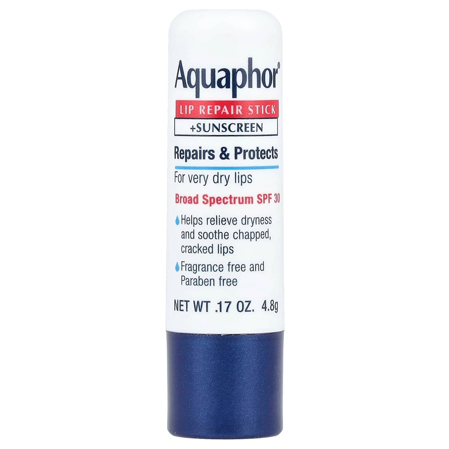Aquaphor Lip Repair Stick + Sunscreen with SPF 30, Fragrance Free - Image 1