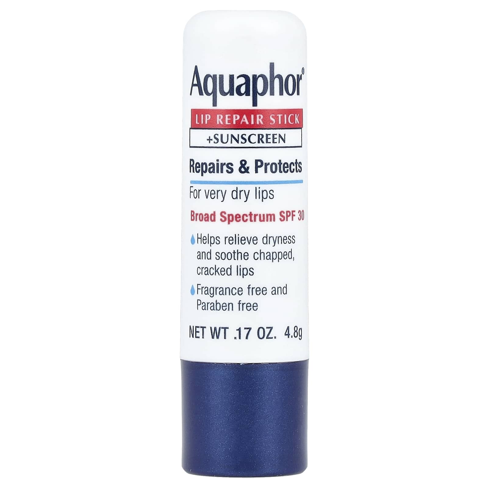 Aquaphor Lip Repair Stick + Sunscreen with SPF 30, Fragrance Free - Image 1