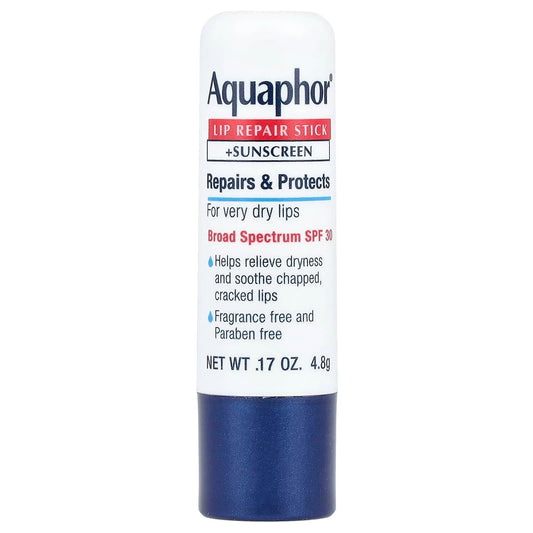 Aquaphor Lip Repair Stick + Sunscreen with SPF 30, Fragrance Free - Image 1