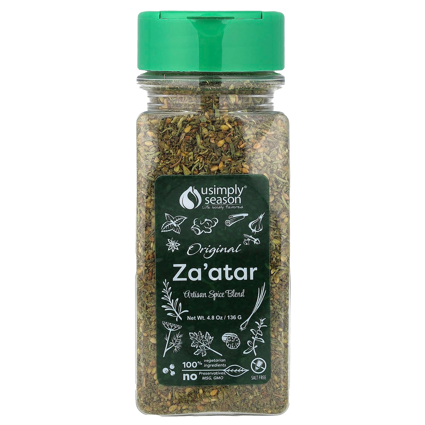 USimplySeason, Artisan Spice Blend, Original Za'atar, 4.8 oz (136 g) - Image 1