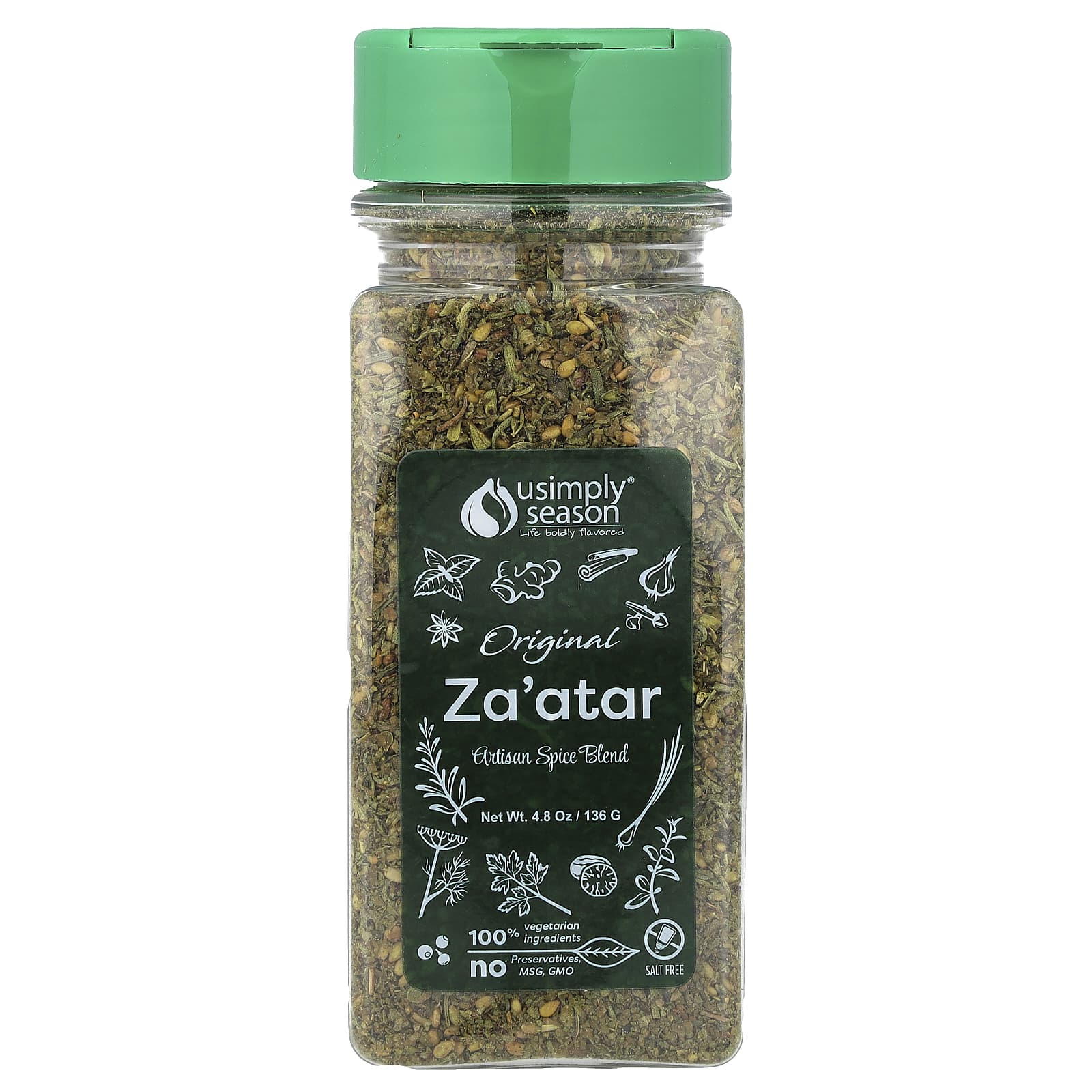 USimplySeason, Artisan Spice Blend, Original Za'atar, 4.8 oz (136 g) - Image 1