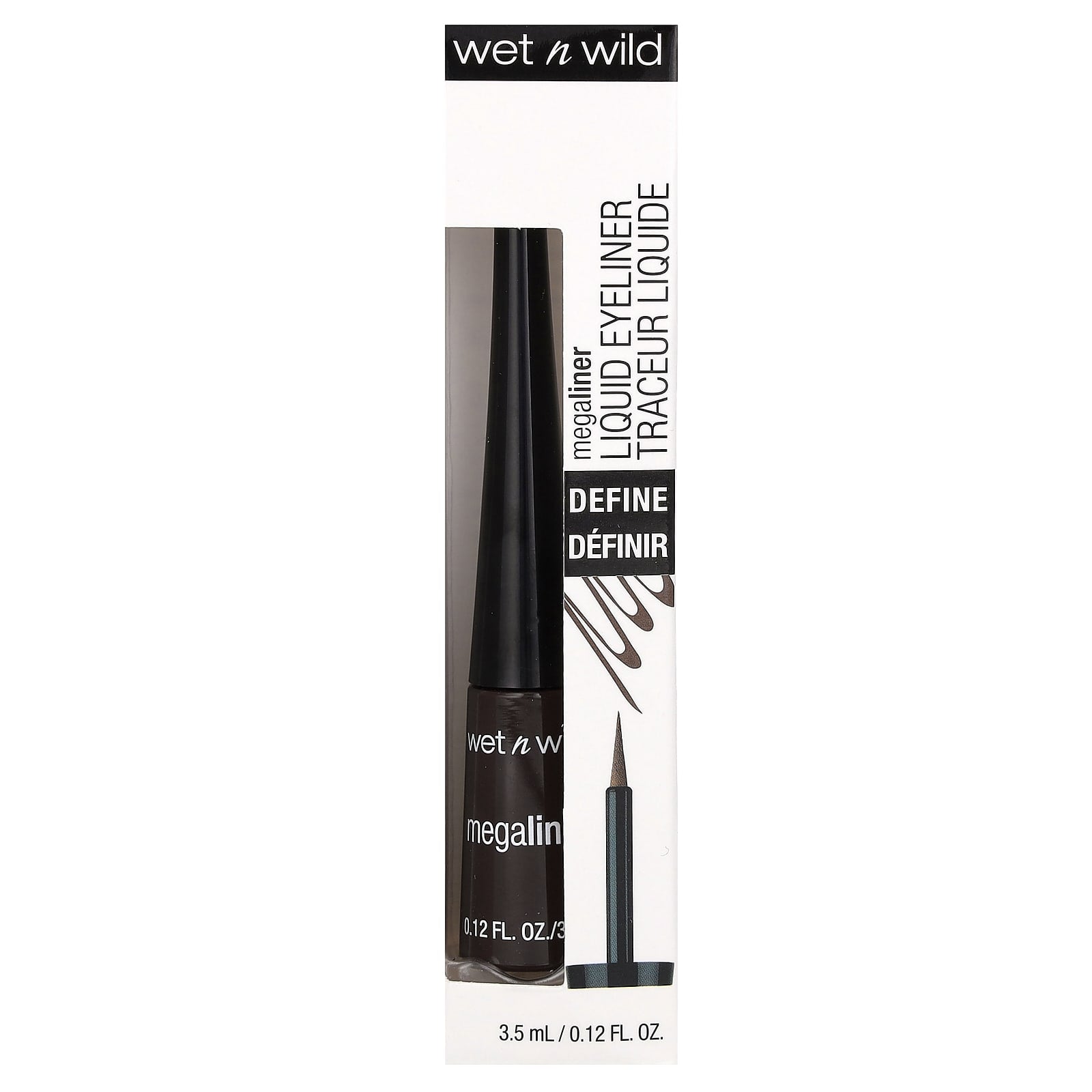 wet n wild, MegaLiner, Liquid Eyeliner, 872A Dark Brown, 0.12 fl oz (3.5 ml) - Image 2