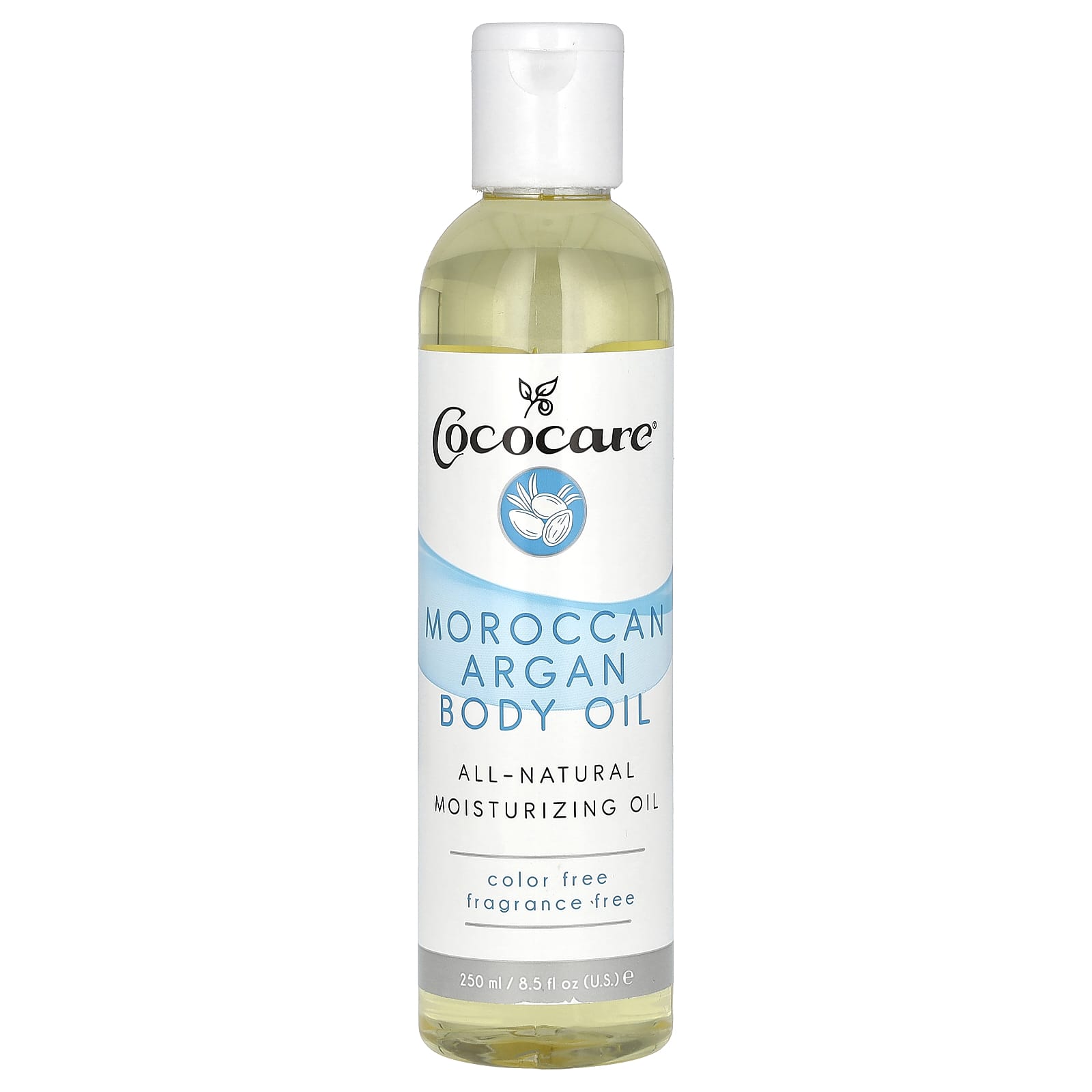 Fragrance-Free Argan Body Oil by Cococare, 8.5 fl oz (250 ml) - Image 1