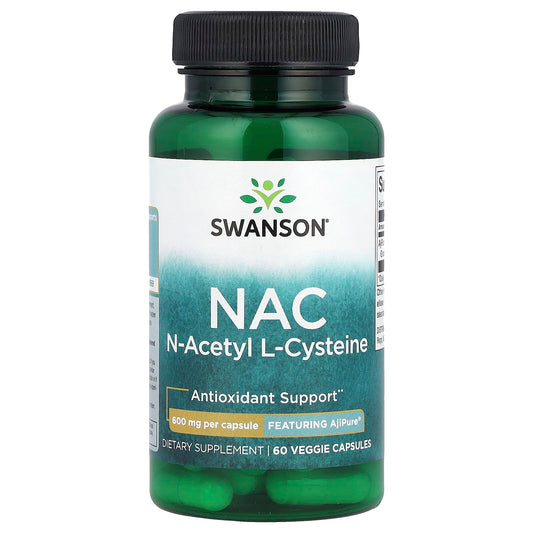 Swanson, NAC, 600 mg, 60 Veggie Capsules - Image 1