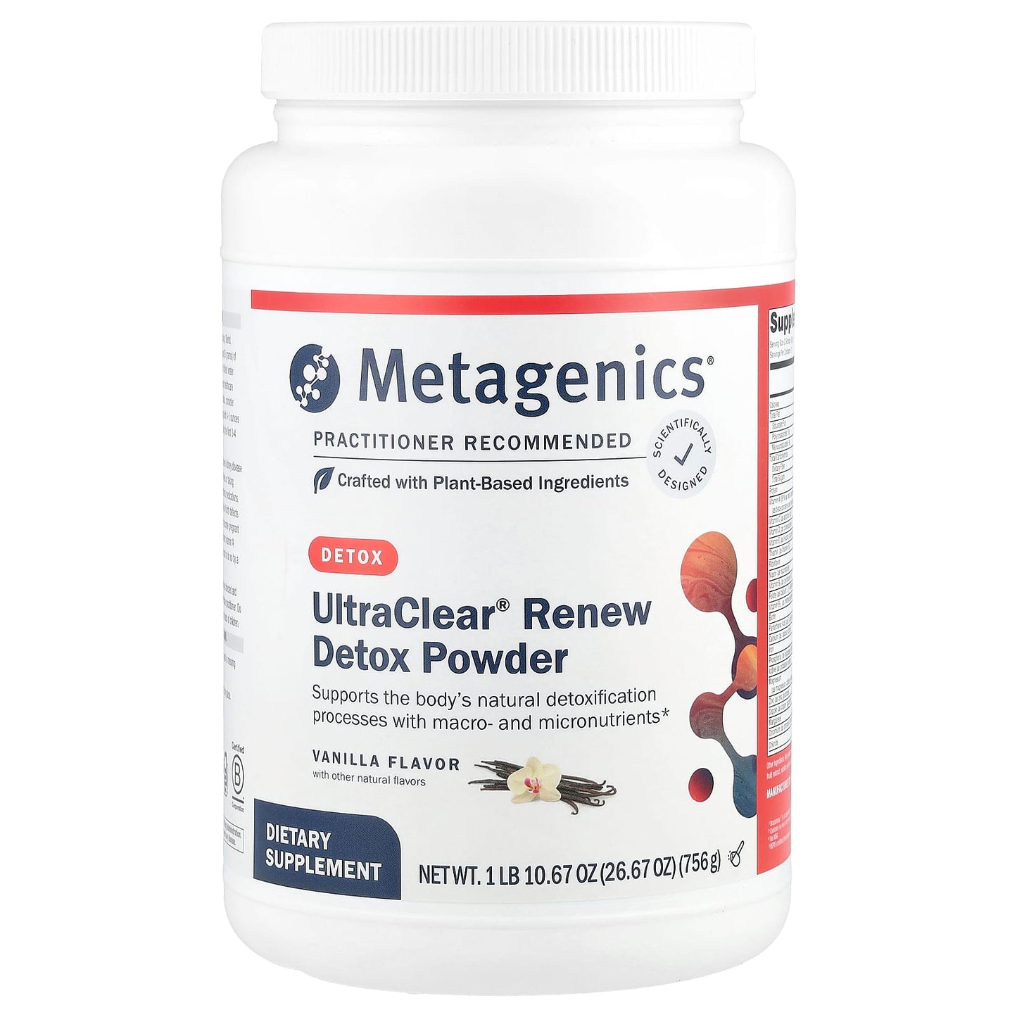 Metagenics, UltraClear® Renew Detox Powder, Vanilla, 26.67 oz (756 g) - Image 1