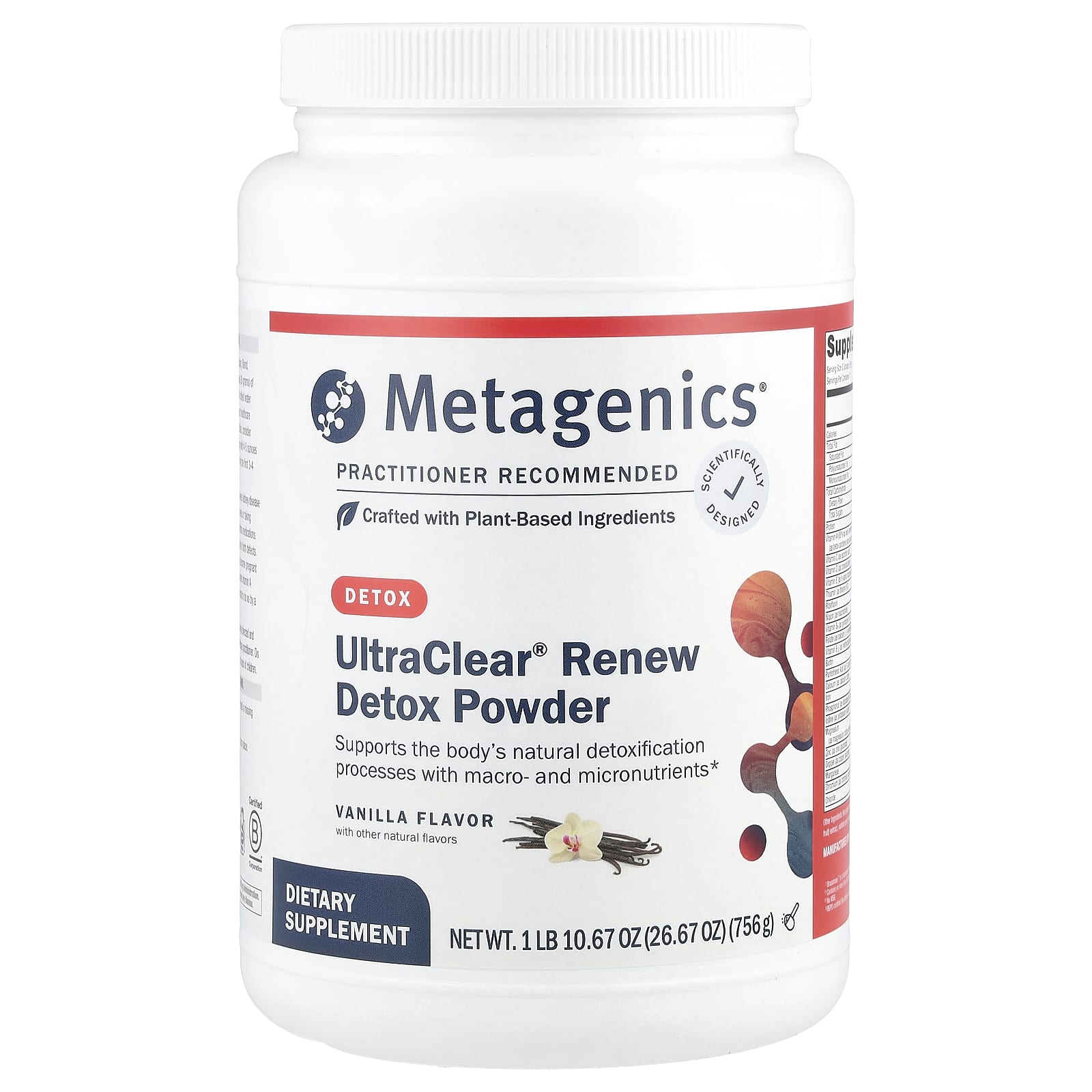 Metagenics, UltraClear® Renew Detox Powder, Vanilla, 26.67 oz (756 g) - Image 1