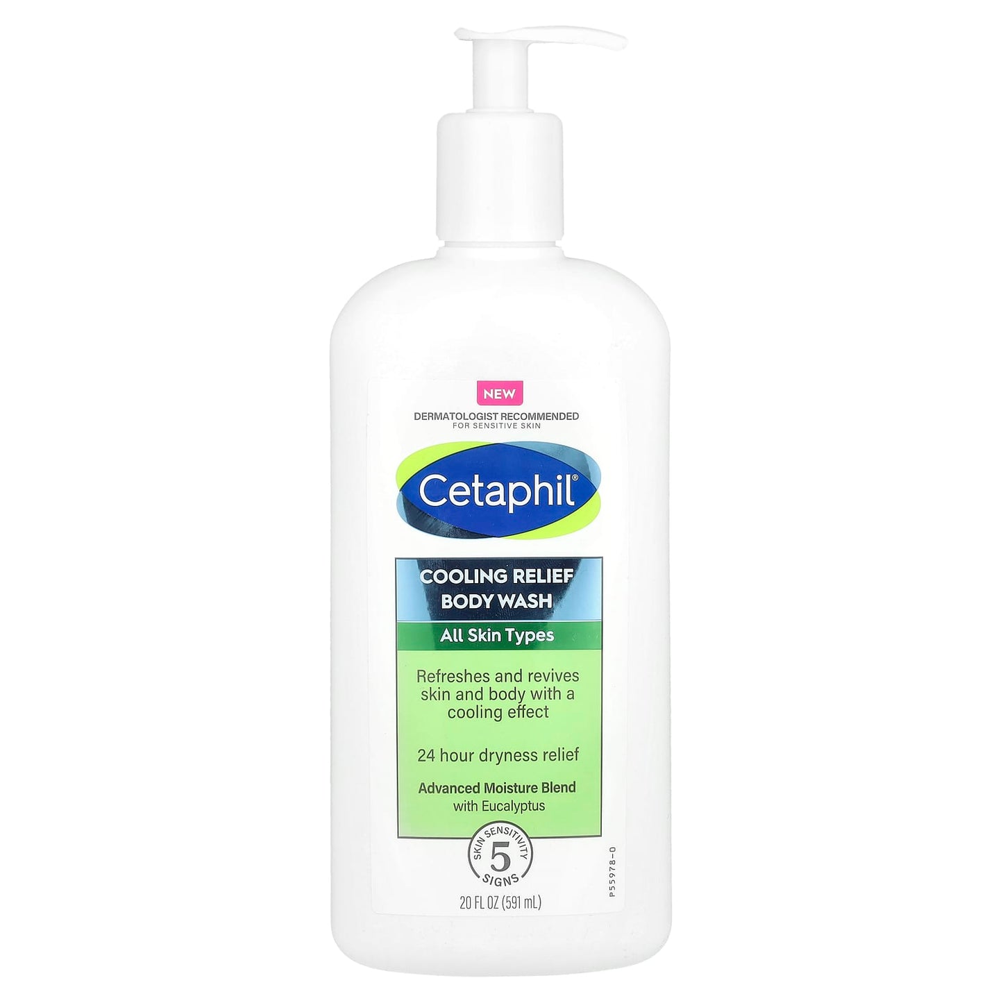 Cetaphil Sensitive Skin Body Wash, Fragrance Free, 20 fl oz (591 ml) - Image 1