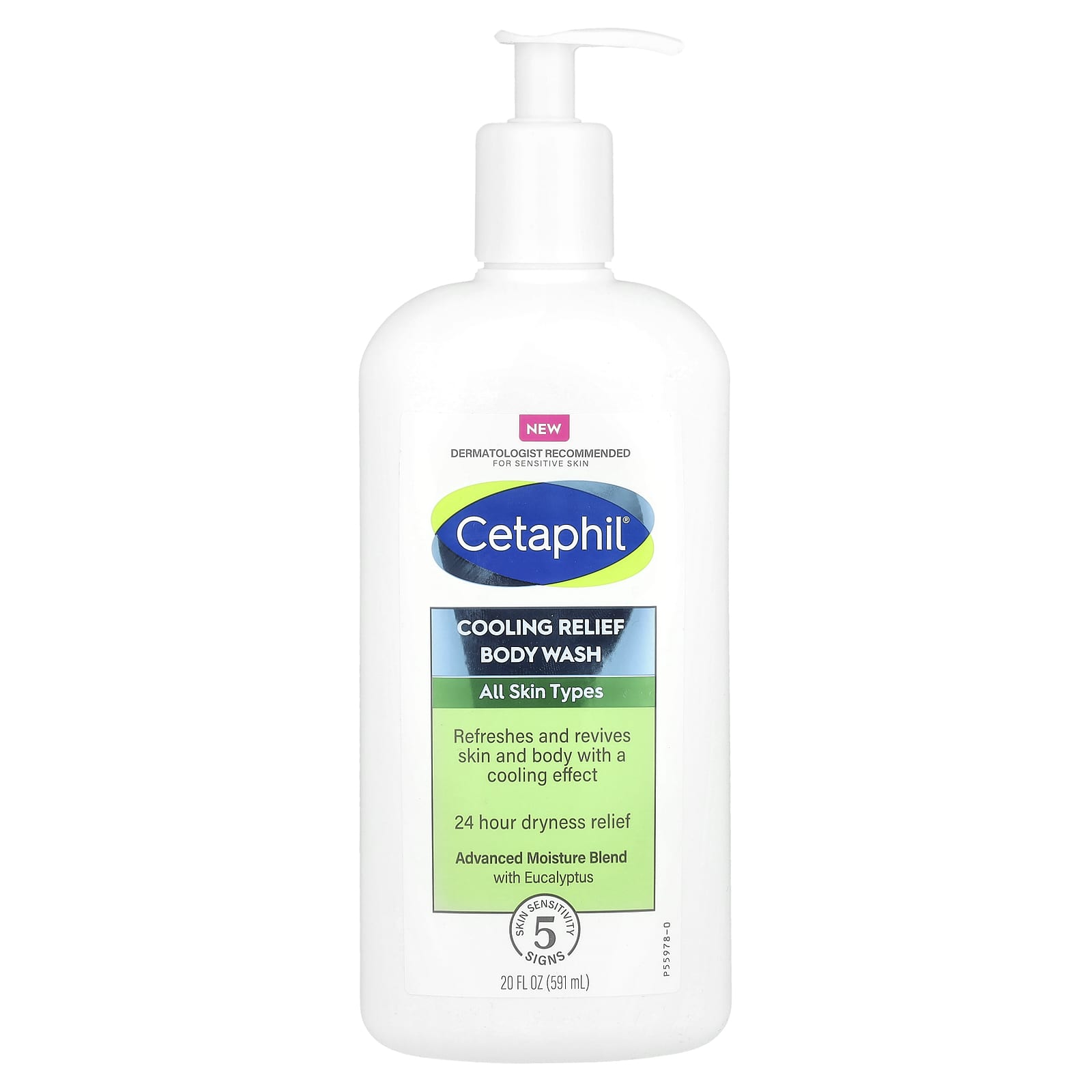 Cetaphil Sensitive Skin Body Wash, Fragrance Free, 20 fl oz (591 ml) - Image 1
