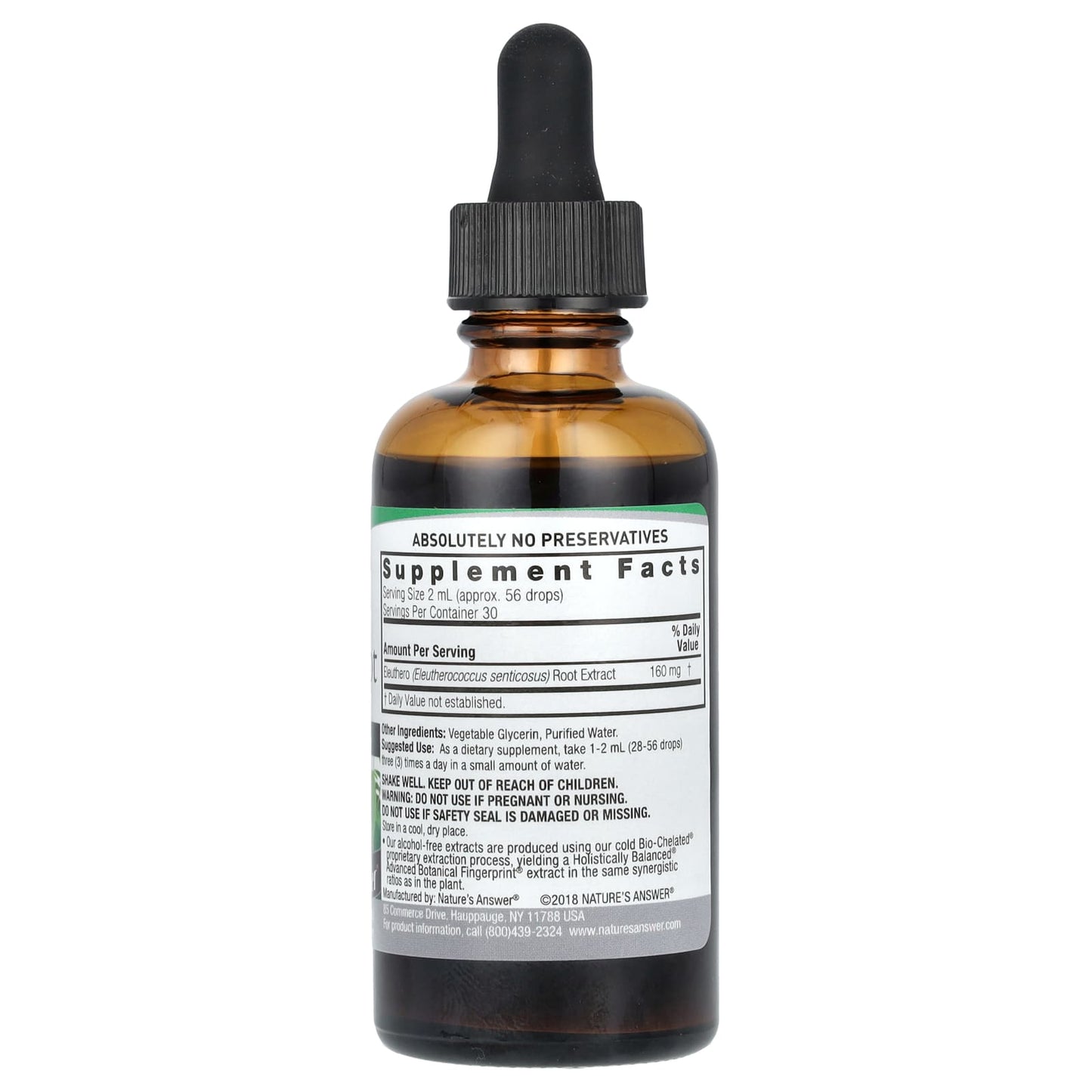 Nature's Answer, Eleuthero Root Extract, Alcohol-Free, 160 mg, 2 fl oz (60 ml) - Image 2