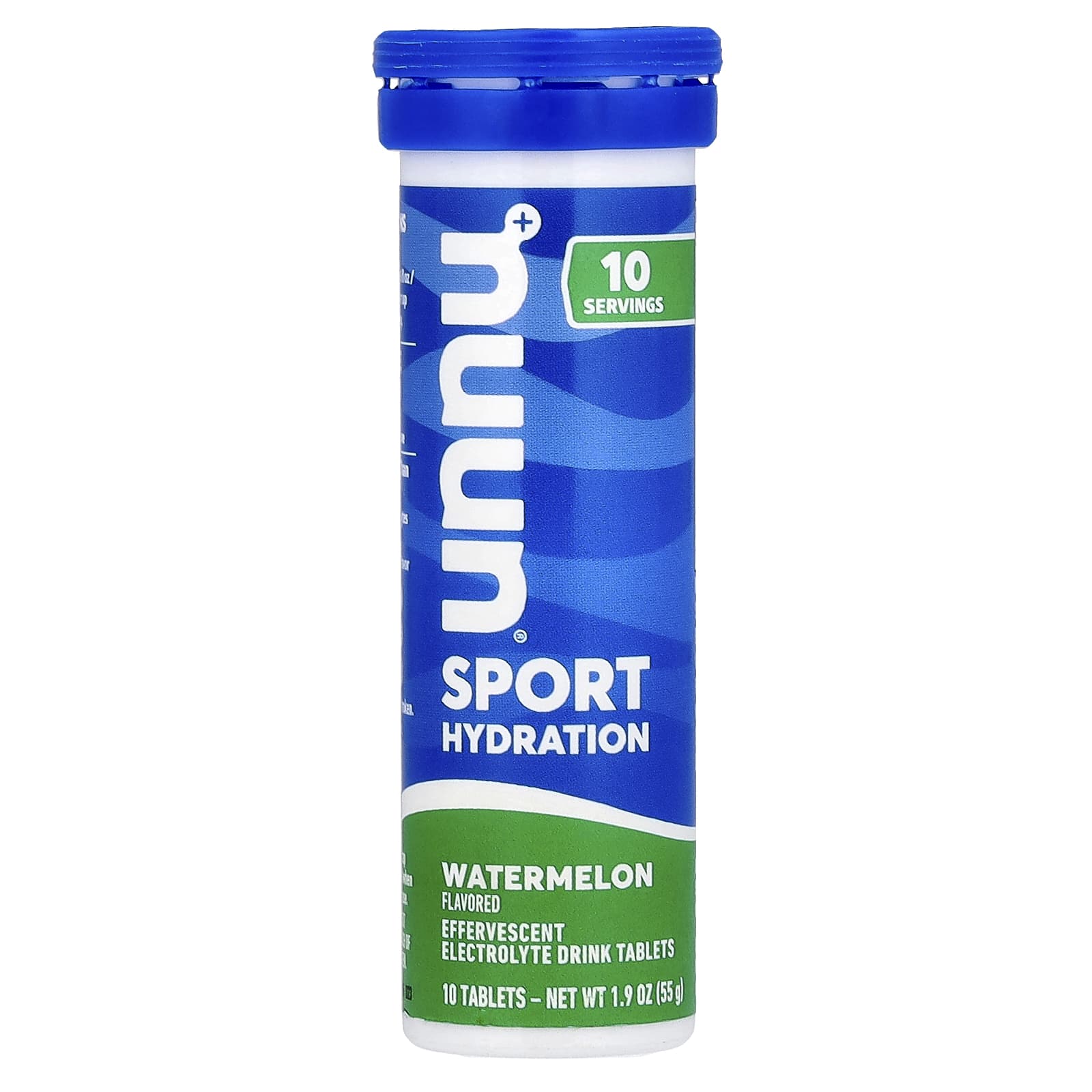 Nuun, Sport Hydration, Effervescent Electrolyte Drink, Watermelon, 10 Tablets - Image 1