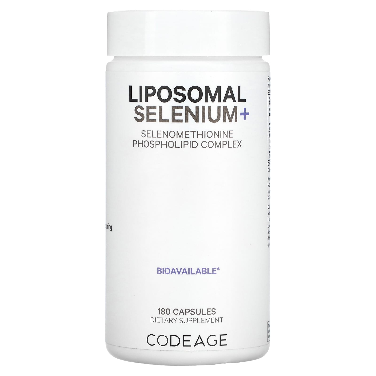 Boost Immunity with Codeage Liposomal Selenium+ 180 Capsules - Image 1