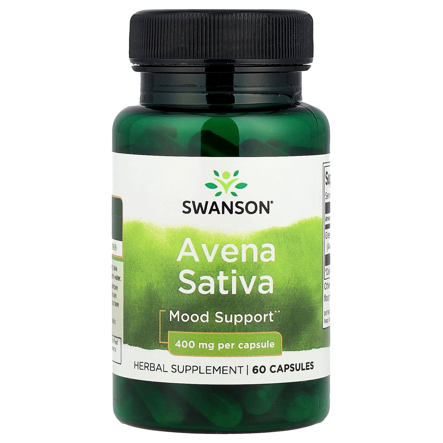Swanson, Avena Sativa, 400 mg, 60 Capsules - Image 1