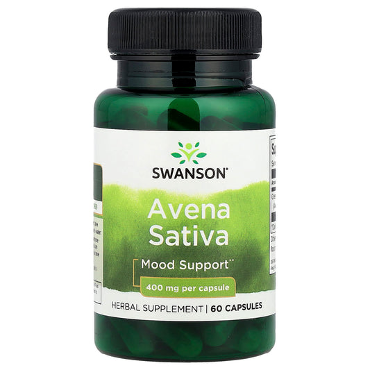Swanson, Avena Sativa, 400 mg, 60 Capsules - Image 1