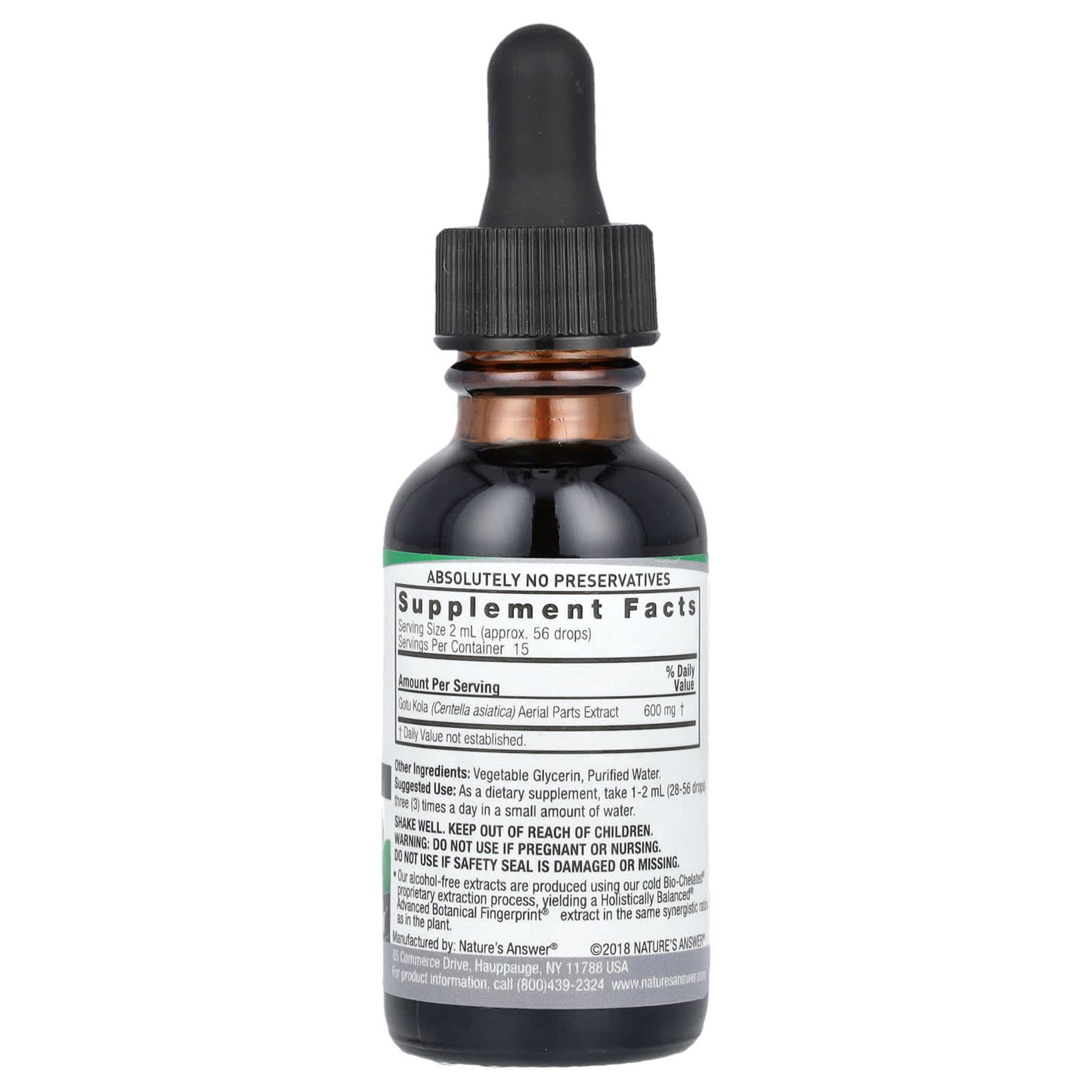 Nature's Answer, Gotu Kola Extract, Alcohol-Free, 2,000 mg, 1 fl oz (30 ml) - Image 2