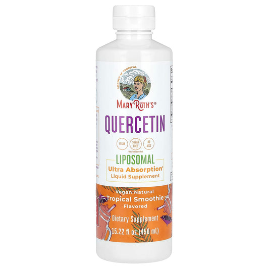 MaryRuth's, Quercetin Liposomal, Tropical Smoothie, 15.22 fl oz (450 ml) - Image 1