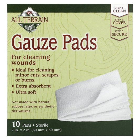 Sterile All Terrain Gauze Pads for Minor Cuts & Burns - Pack of 10 - Image 1