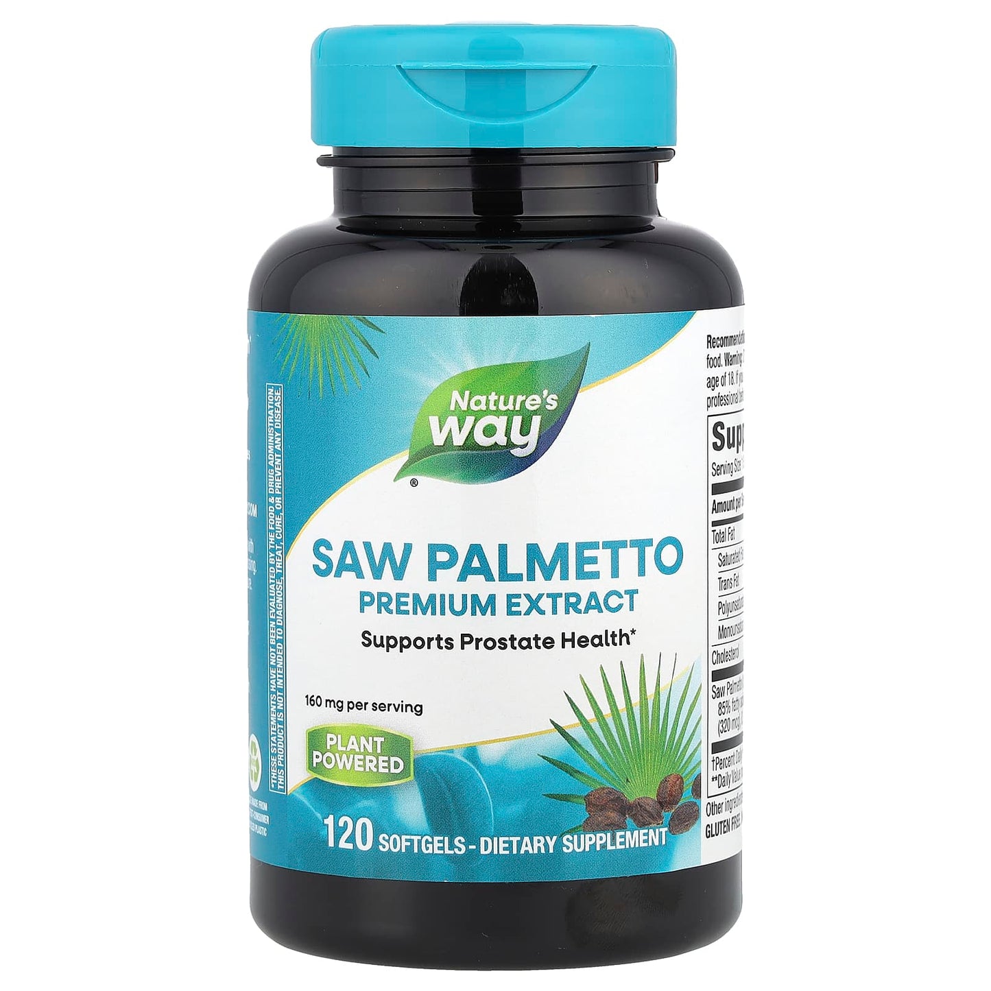 Nature's Way, Saw Palmetto, 160 mg, 120 Softgels - Image 1