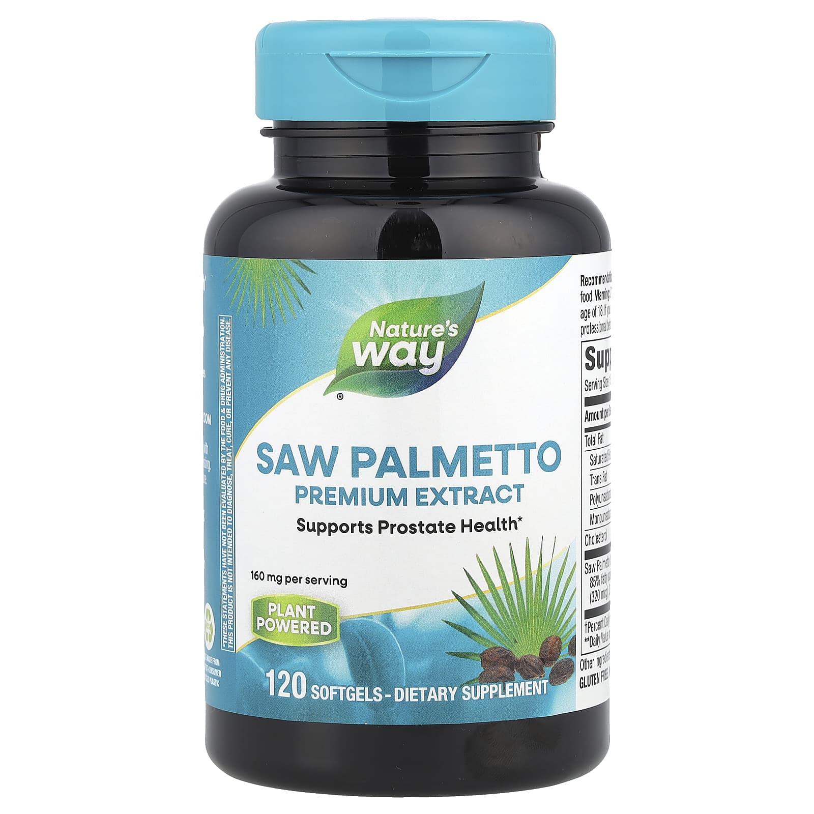Nature's Way, Saw Palmetto, 160 mg, 120 Softgels - Image 1