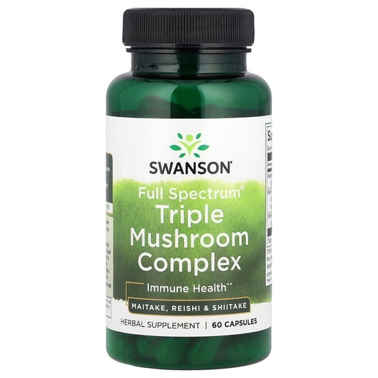 Swanson, Full Spectrum® Triple Mushroom Complex, 60 Capsules - Image 1