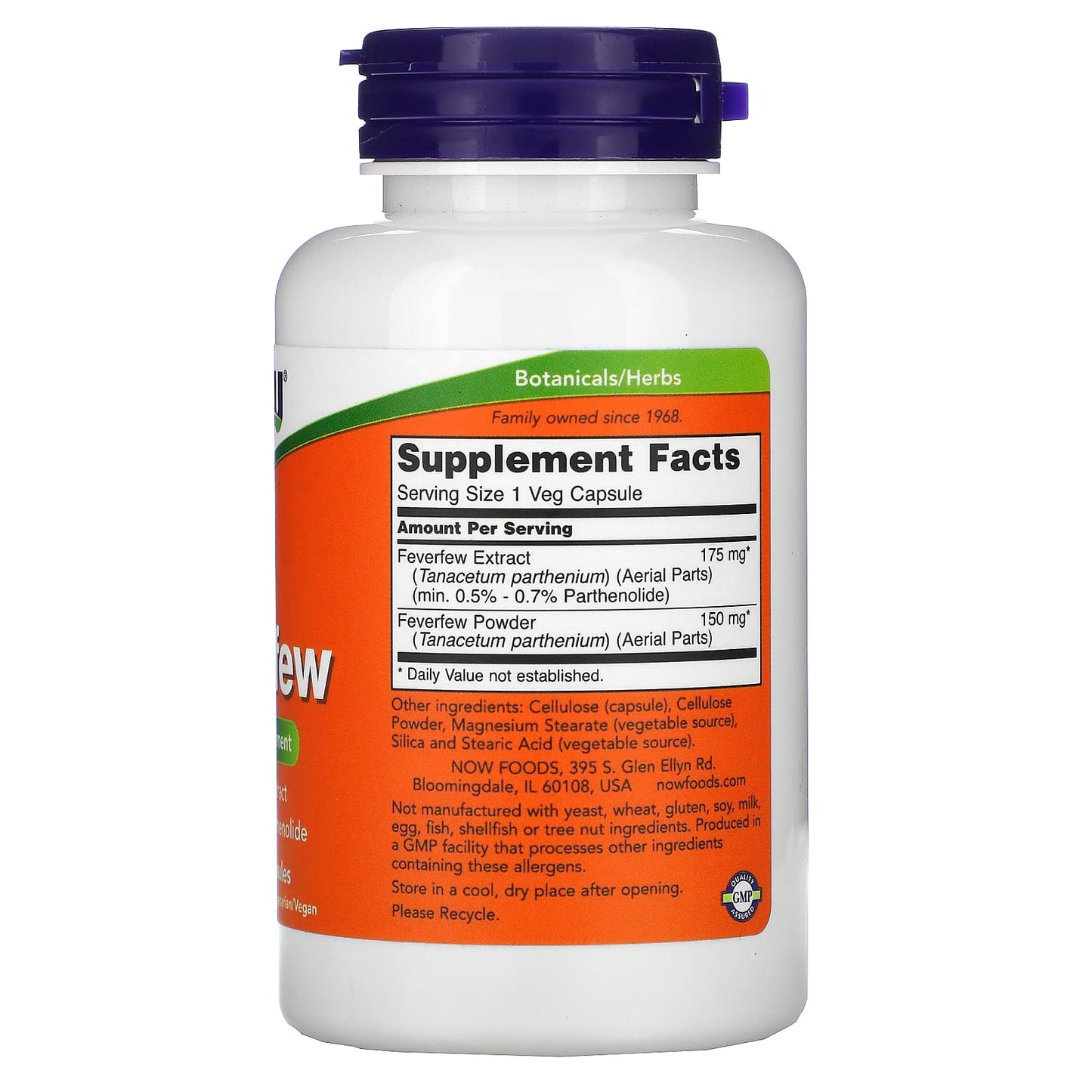 NOW Foods, Feverfew, 100 Veg Capsules - Image 2