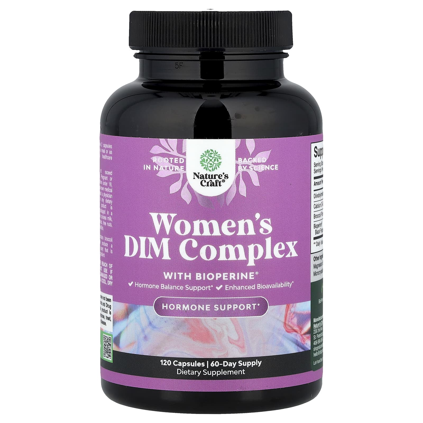 Nature's Craft, Women's DIM Complex with BioPerine®, 120 Capsules - Image 1