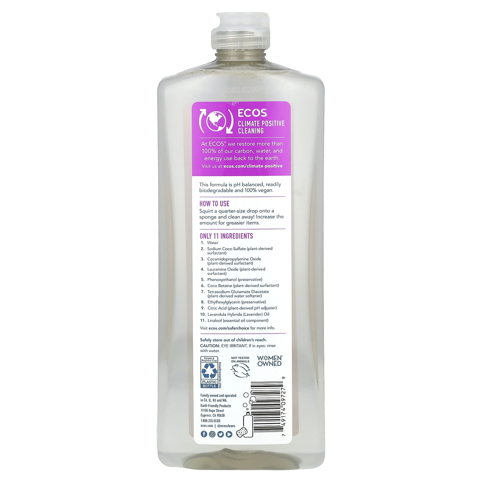 Eco-Friendly Lavender Dish Soap, Plant-Powered, 25 fl oz - Image 2