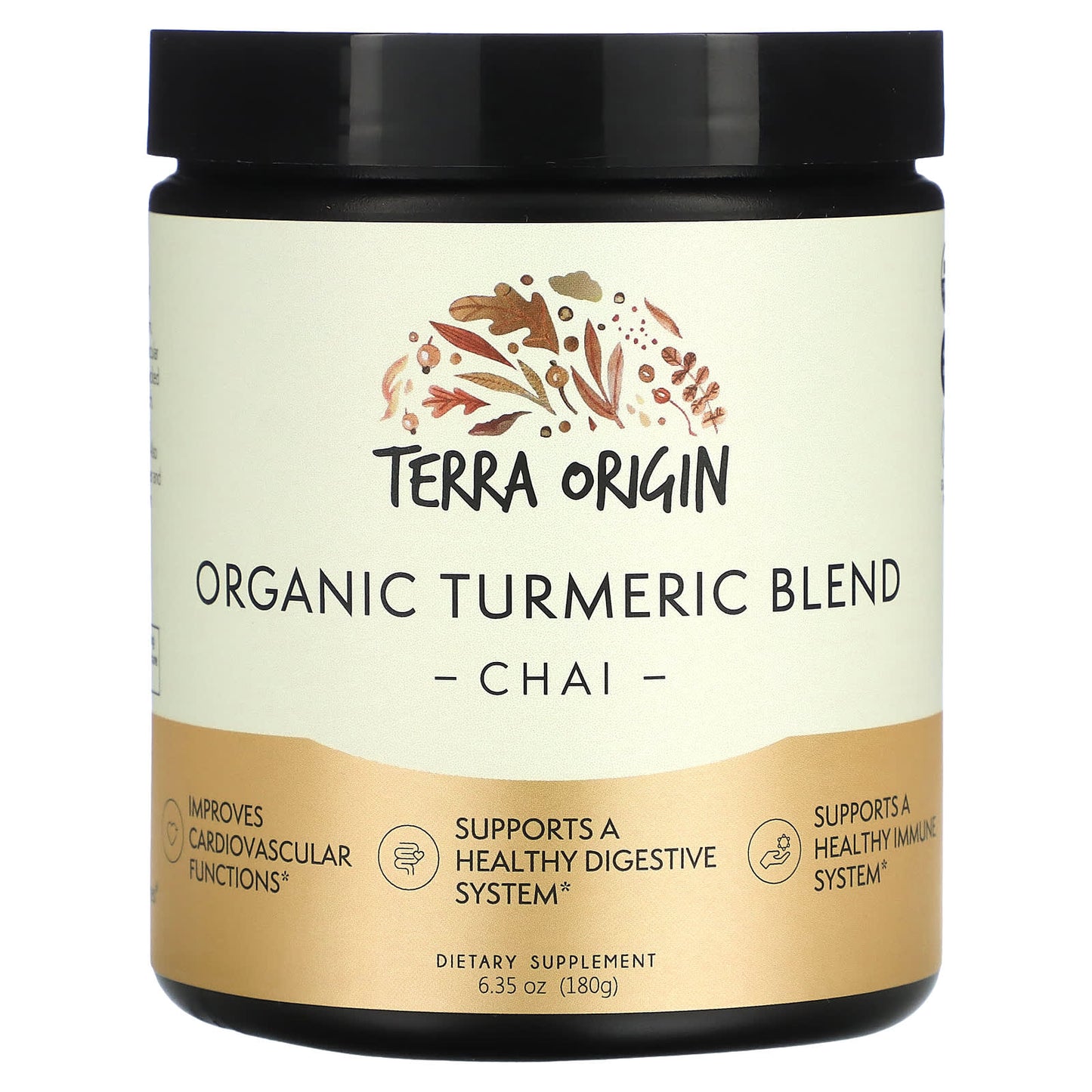 Terra Origin, Organic Turmeric Blend, Chai, 6.35 oz (180 g) - Image 1