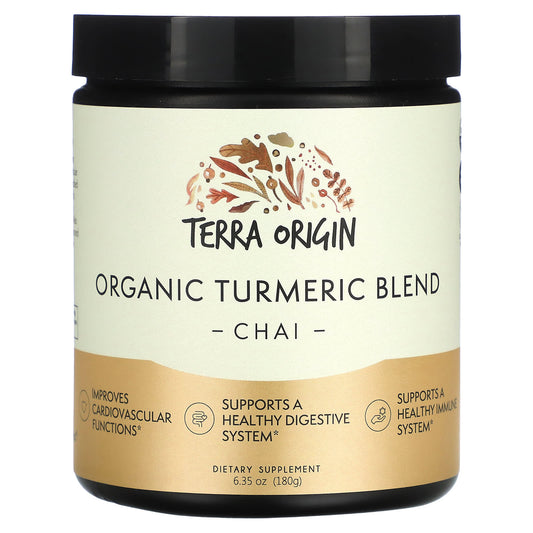 Terra Origin, Organic Turmeric Blend, Chai, 6.35 oz (180 g) - Image 1