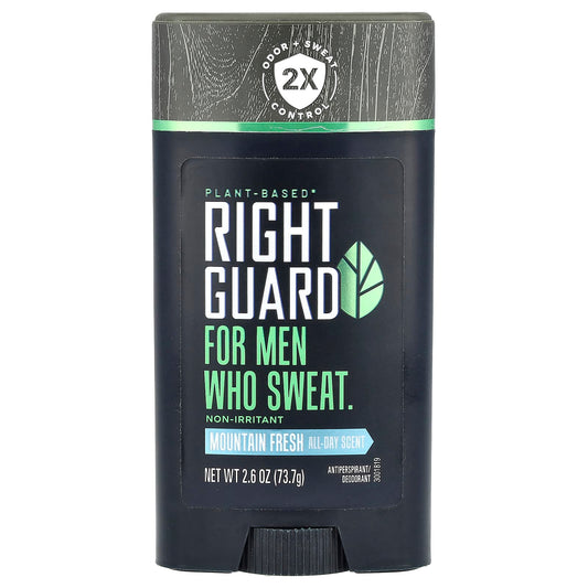 Right Guard, Plant Based Antiperspirant/Deodorant, For Men, Mountain Fresh, 2.6 oz (73.7 g) - Image 1