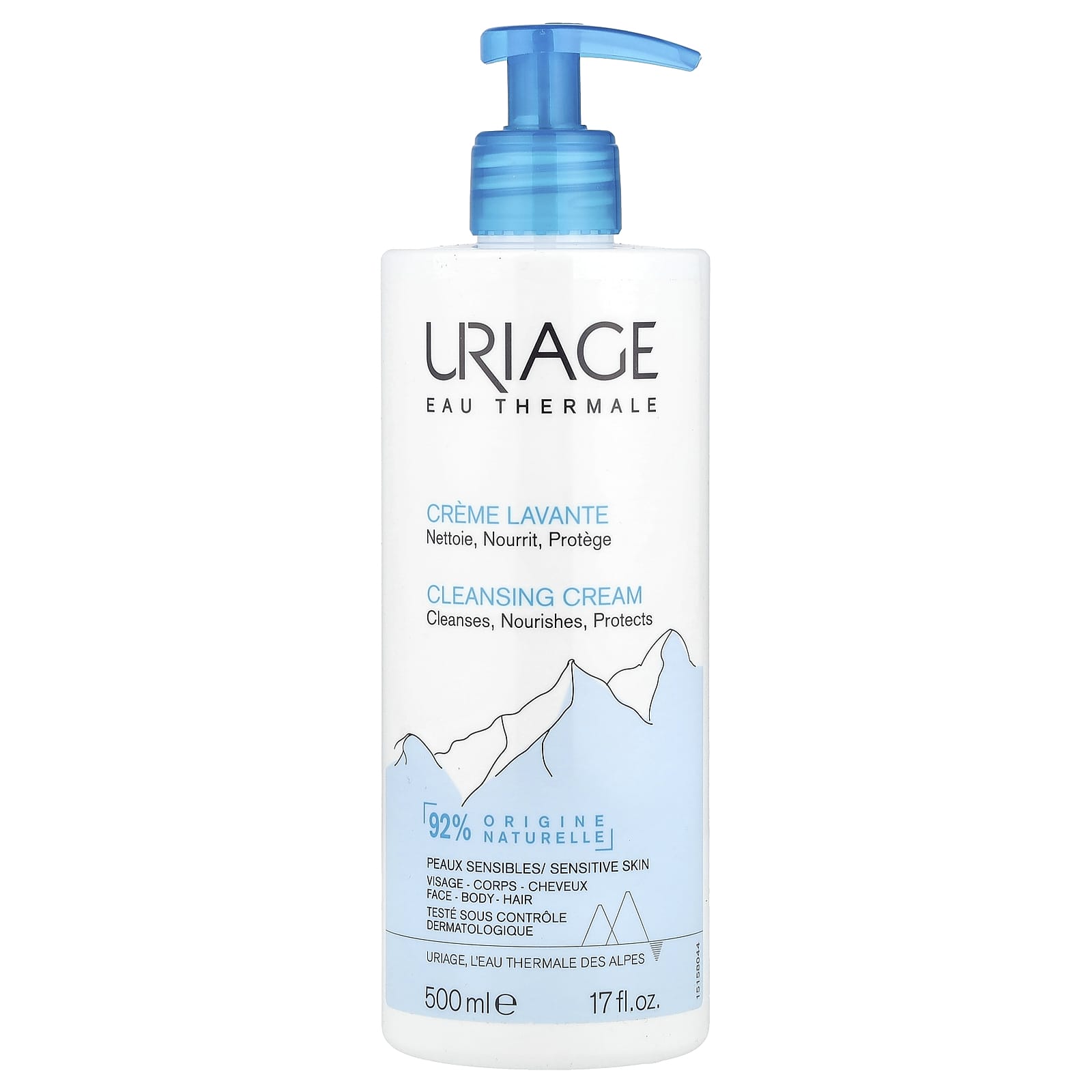 Uriage, Cleansing Cream, 17 fl oz (500 ml) - Image 1