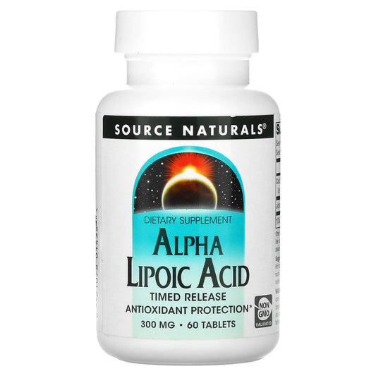 Source Naturals, Alpha Lipoic Acid, Timed Release, 60 Tablets - Image 1