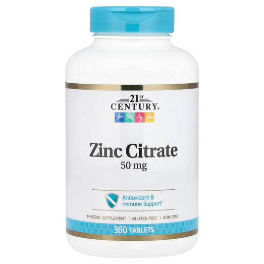 Zinc Citrate Supplement for Immune Support - 50mg - 360 Tablets - Image 1