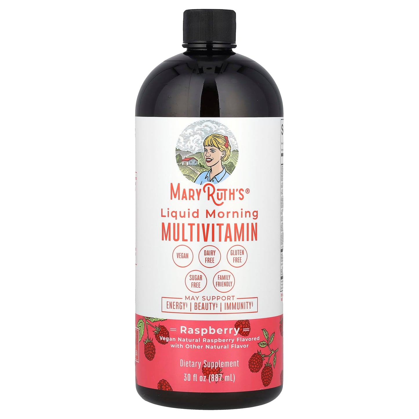 MaryRuth's, Liquid Morning Multivitamin, Raspberry, 30 fl oz (887 ml) - Image 1