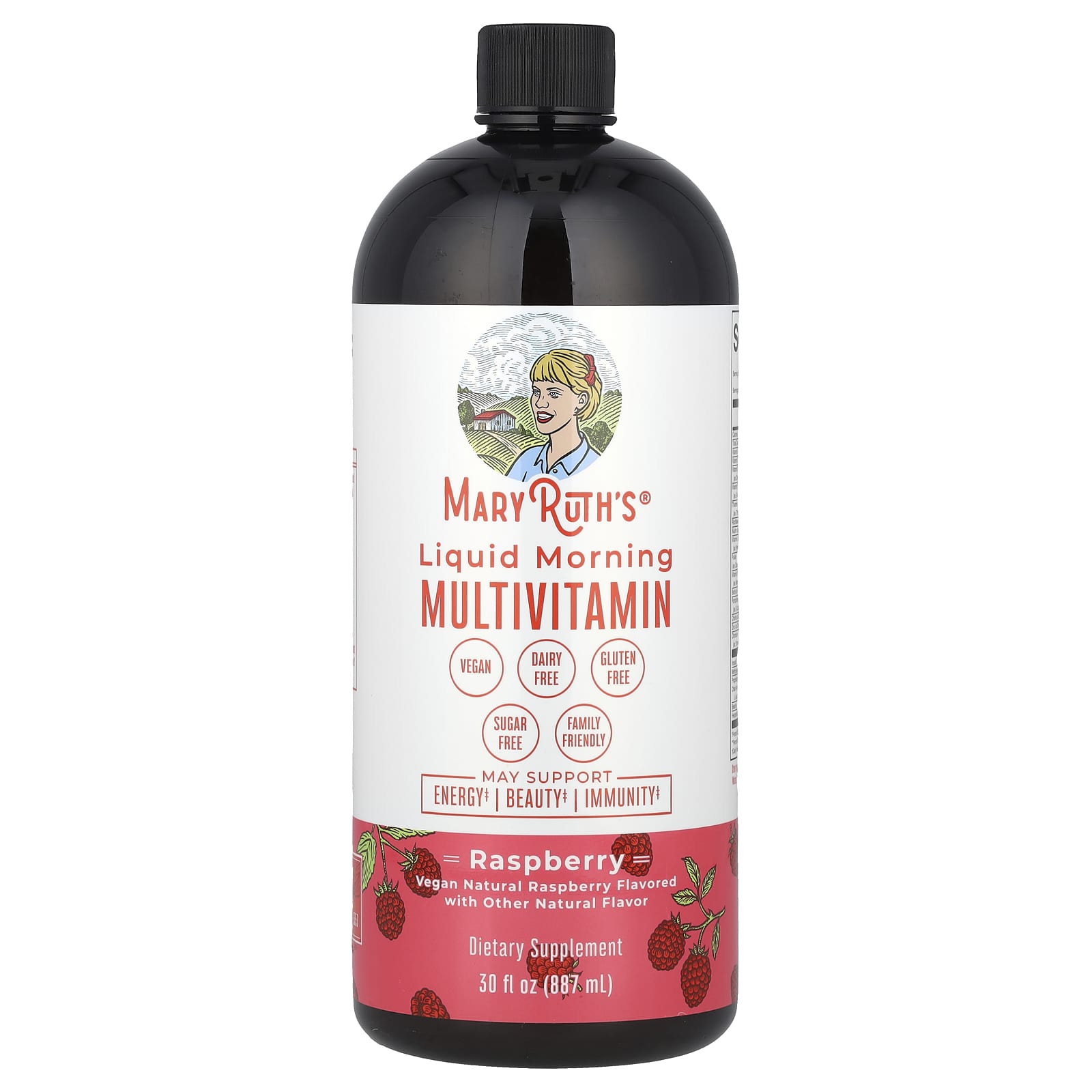 MaryRuth's, Liquid Morning Multivitamin, Raspberry, 30 fl oz (887 ml) - Image 1