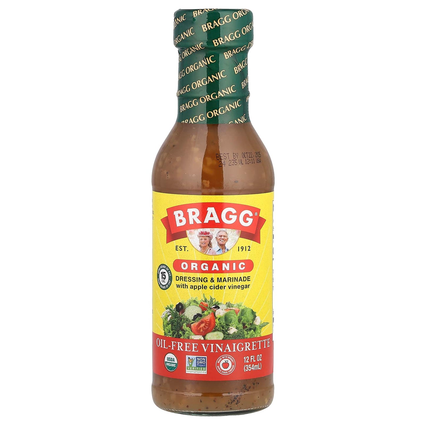 Organic Apple Cider Vinegar Dressing & Marinade by Bragg, 12 fl oz - Image 1