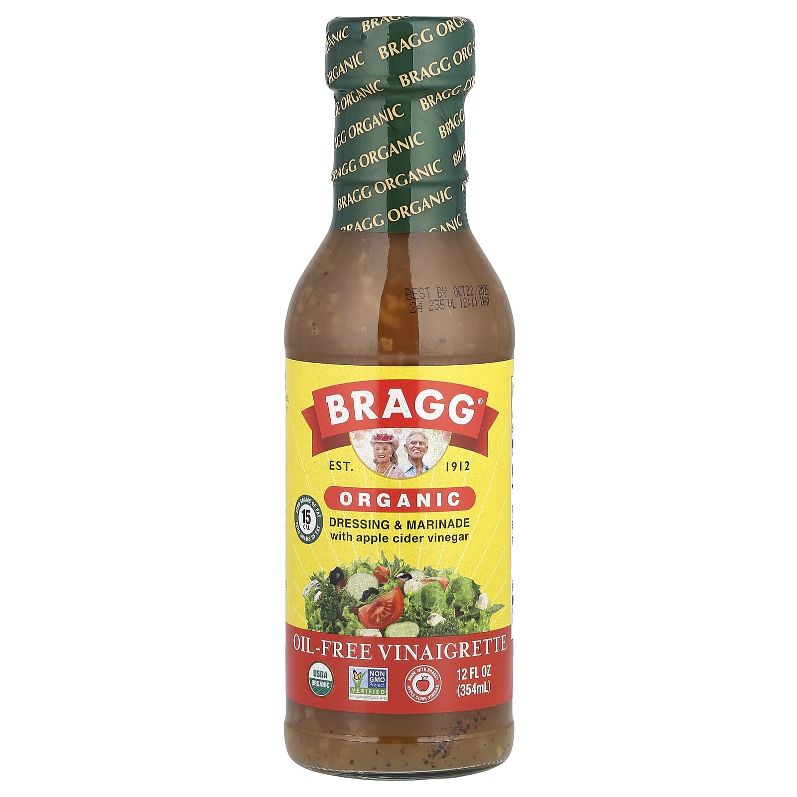 Organic Apple Cider Vinegar Dressing & Marinade by Bragg, 12 fl oz - Image 1