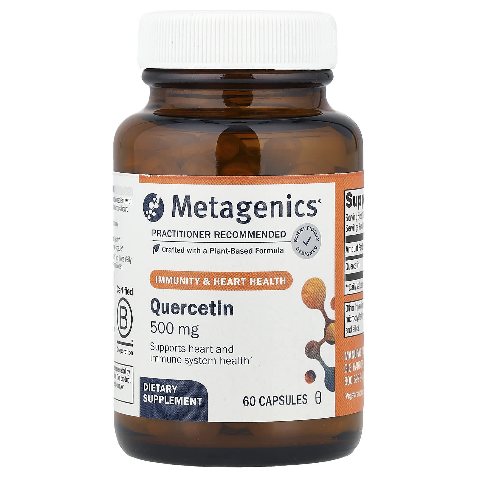 Metagenics, Quercetin, 500 mg , 60 Capsules - Image 1